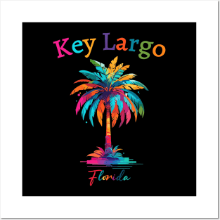 Key Largo Watercolor Palm Tree Posters and Art